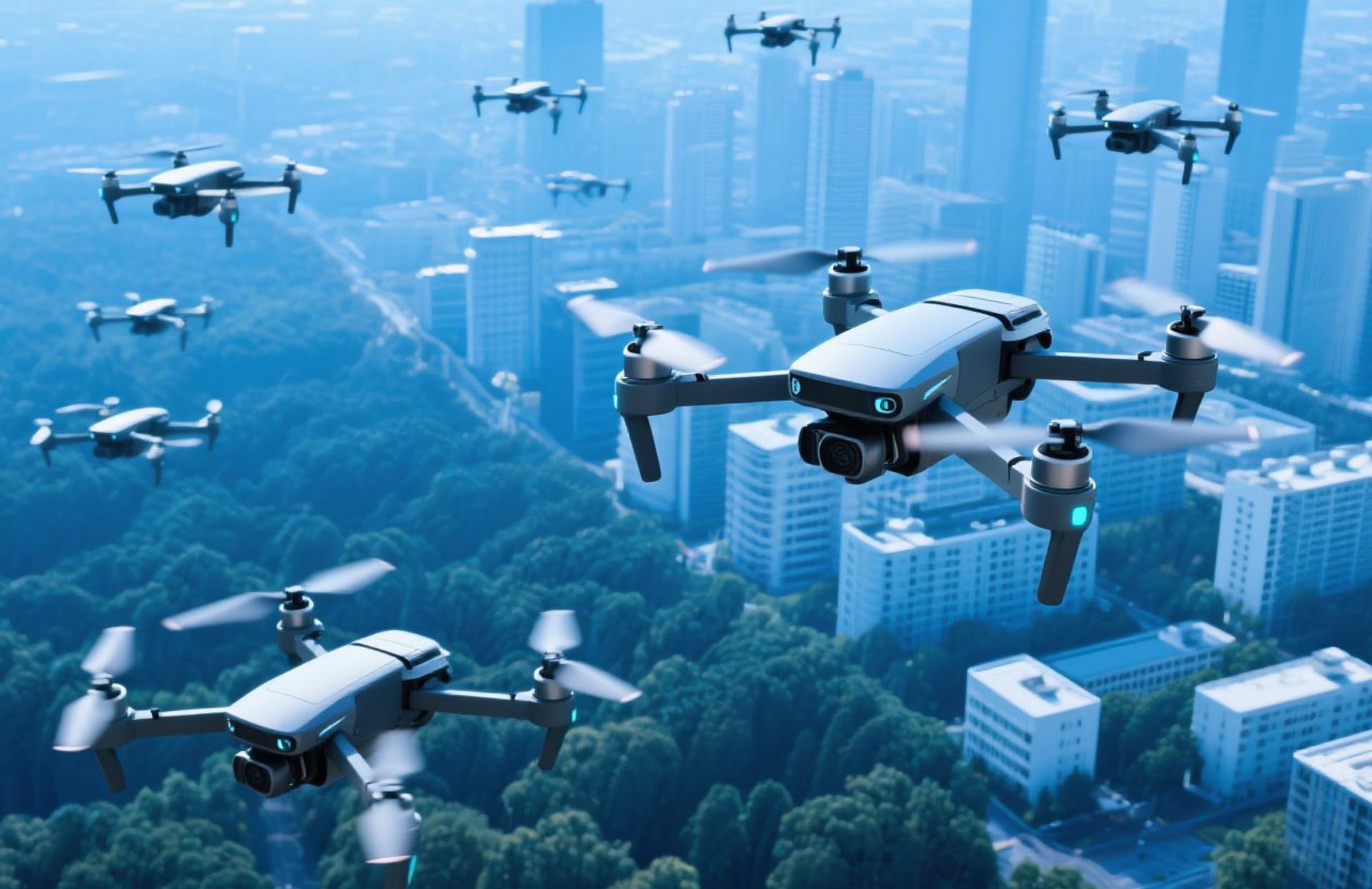 光伏面板清洗系留无人机，更有效更经济的光伏清洗方式